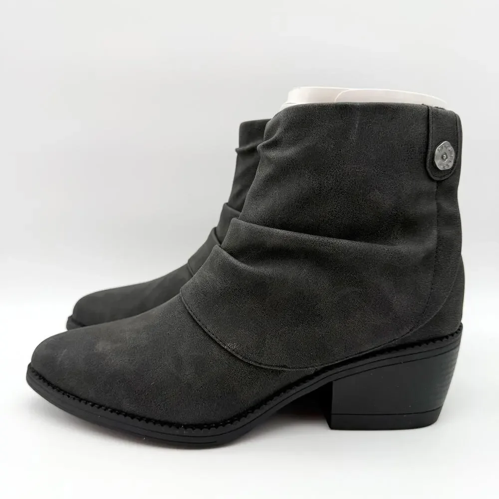 Blowfish Malibu Womens Riley Ankle Bootie US 10 M EU 40.5 Black Vegan Suede NIB